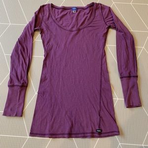 Long-sleeved wide-neck Talula shirt, long length